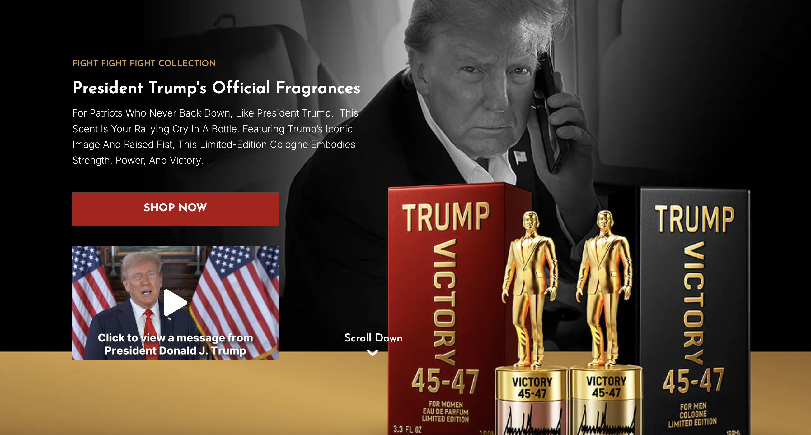 Трамп запустив продаж парфумів з ароматом "успіху": скільки коштує флакон